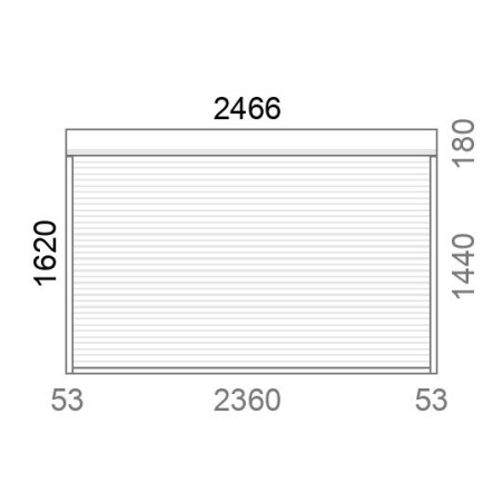 Volet roulant rénovation motorisé solaire radio IO RS100 L2360 x H1440