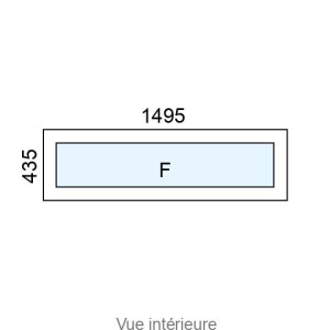 Châssis Fixe PVC L1495 x H435