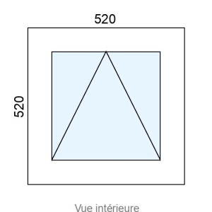 Châssis à Soufflet PVC L520 x H520