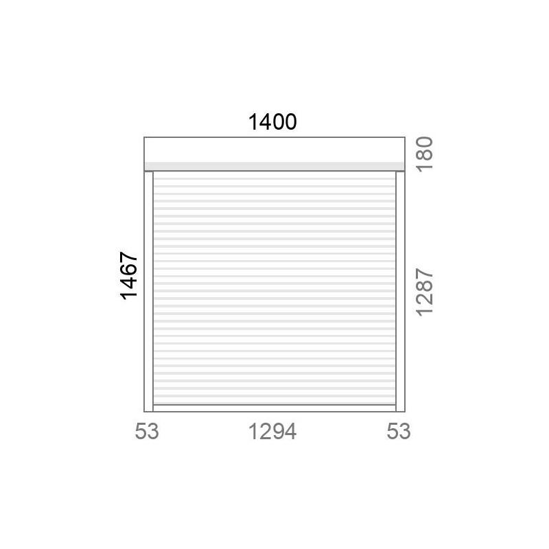 small-Volet roulant rénovation motorisé solaire radio A-OK L1405 x H1470