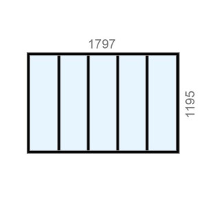 Verrière sur mesure atelier L1797 x H1195