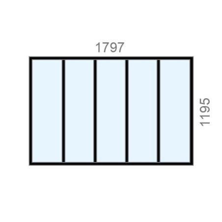 Verrière sur mesure atelier L1797 x H1195