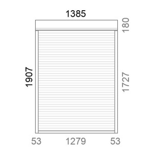 Volet roulant rénovation motorisé solaire radio A-OK L1390 x H1910