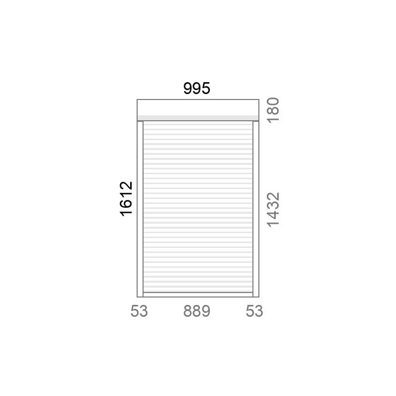 small-Volet roulant rénovation motorisé solaire radio A-OK L1000 x H1615