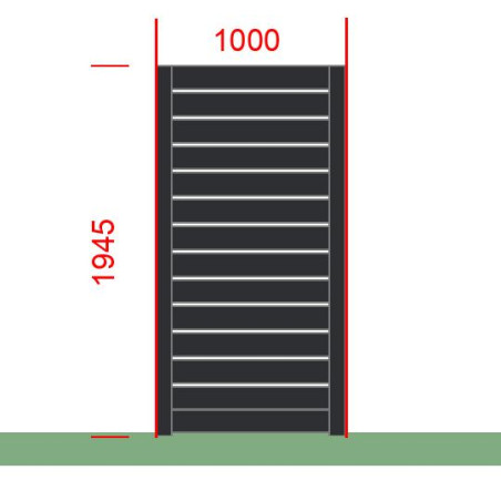 Elément de clôture L1000  x  H1945
