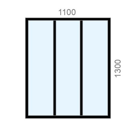 Verrière sur mesure atelier L1100 x H1300