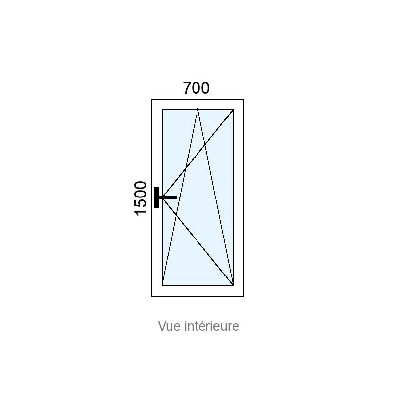 small-Fenêtre PVC OB 1 vantail L700 x H1500