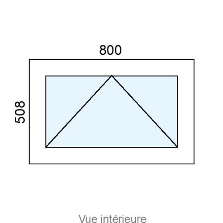 Châssis à Soufflet PVC L800 x H508