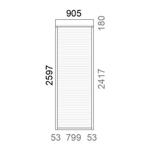 Volet roulant rénovation motorisé solaire radio A-OK L910 x H2600