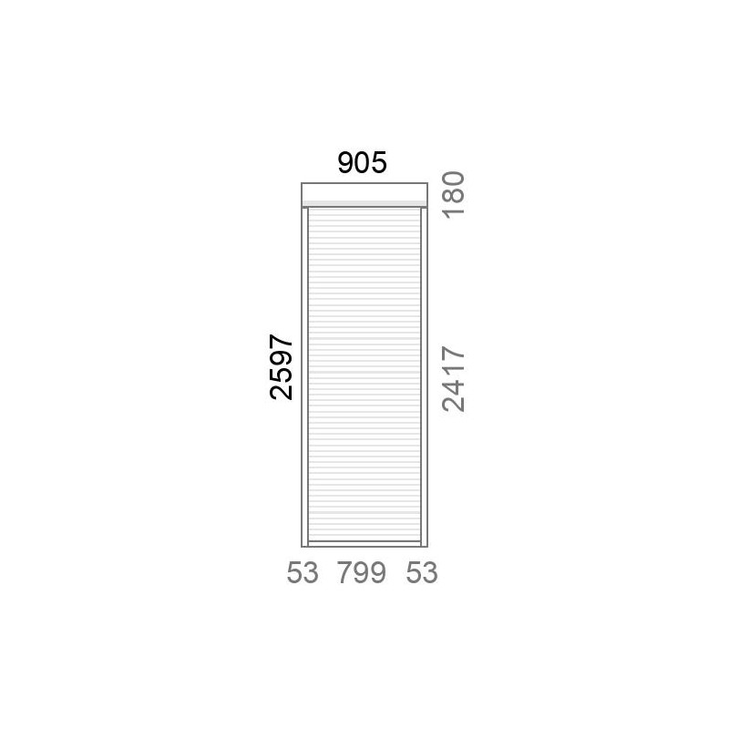 small-Volet roulant rénovation motorisé solaire radio A-OK L910 x H2600