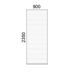 Tablier de volet roulant P40 L900 x H2350 mm