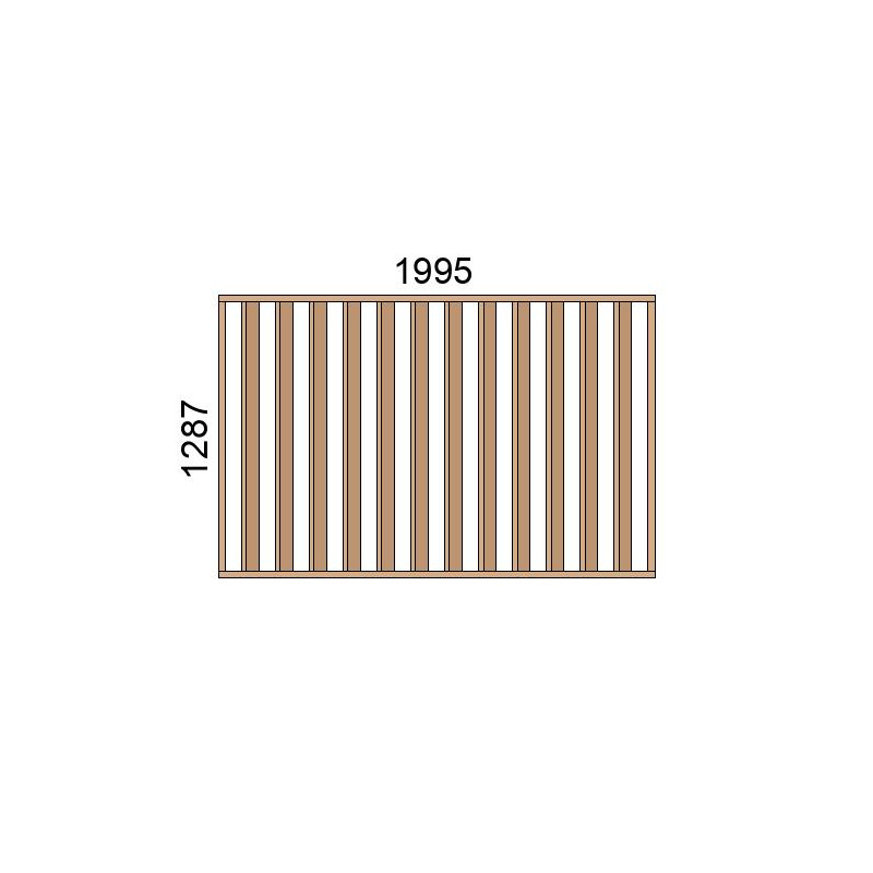 small-Claustra bois lames verticales inclinées L1995xH1287