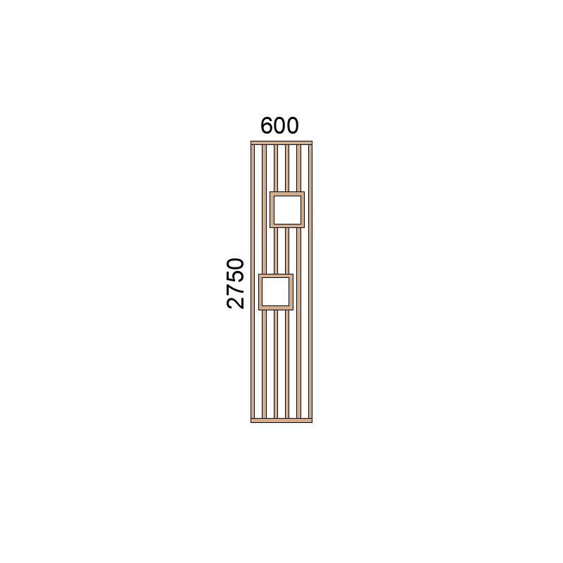 small-Claustra bois avec niches L600xH2750