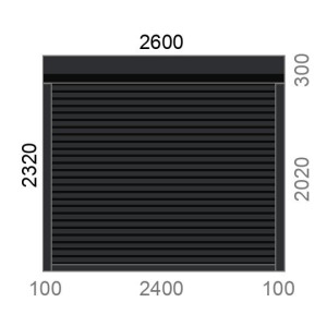 Porte de garage enroulable A77 motorisée à commande radio L2400 x H2020