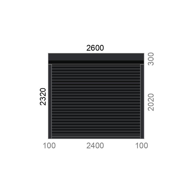 small-Porte de garage enroulable A77 motorisée à commande radio L2400 x H2020