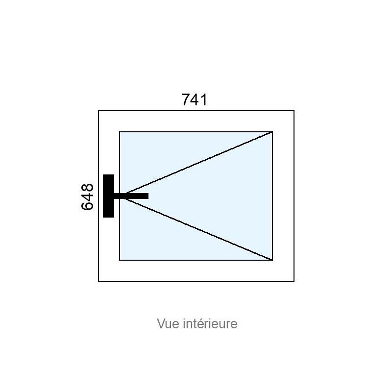 small-Fenêtre PVC 1 vantail L741 x H648