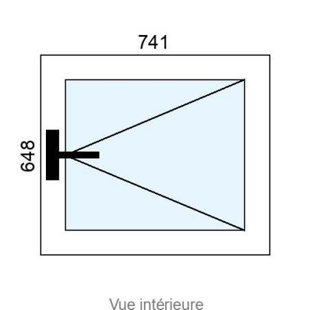 Fenêtre PVC 1 vantail L741 x H648