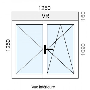 Fenêtre PVC OB 2 vantaux...