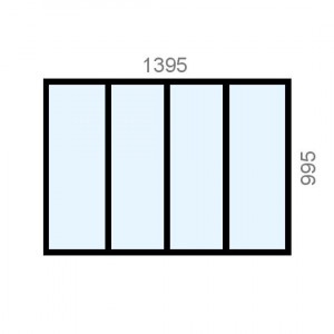 Verrière aluminium L1395 x...