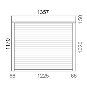 Volet roulant rénovation motorisé A-OK L1225 x H1020