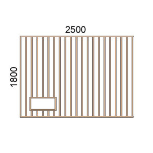 Claustra bois avec niches L2500xH1800