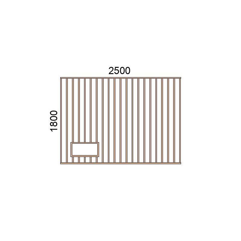 small-Claustra bois avec niches L2500xH1800