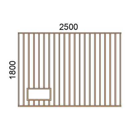 Claustra bois avec niches L2500xH1800