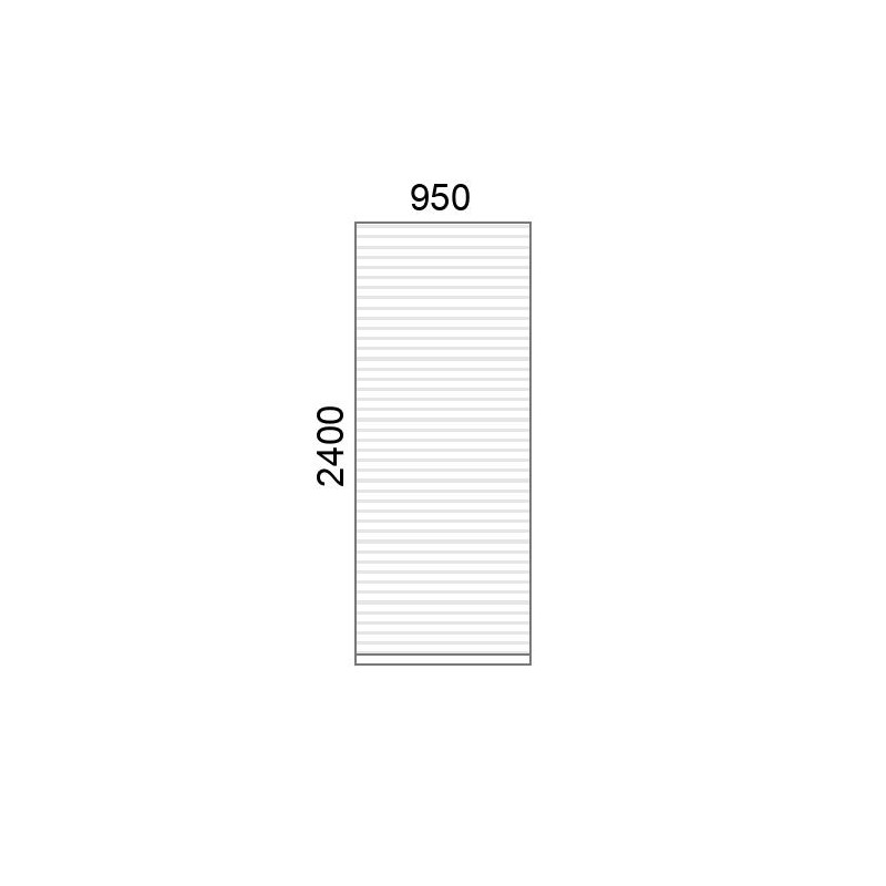 small-Tablier de volet roulant P55 L950 x H2400 mm