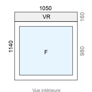 Châssis Fixe PVC L1050 x H980