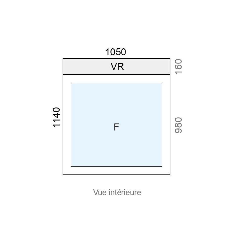 small-Châssis Fixe PVC L1050 x H980