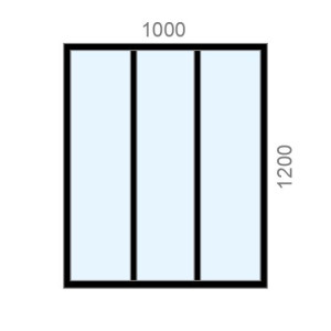 Verrière sur mesure atelier L1000 x H1200