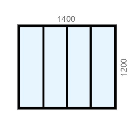 Verrière sur mesure atelier L1400 x H1200