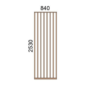 Claustra bois lames verticales L840xH2530