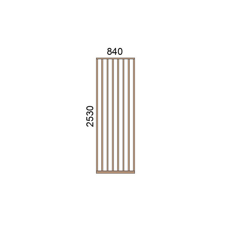 small-Claustra bois lames verticales L840xH2530