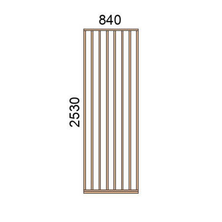 Claustra bois lames verticales L840xH2530