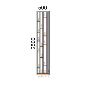 Claustra bois Modèle Elégance L500xH2500