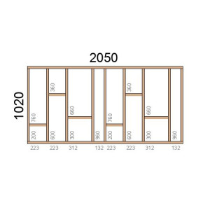 Claustra bois Modèle Elégance L2050xH1020