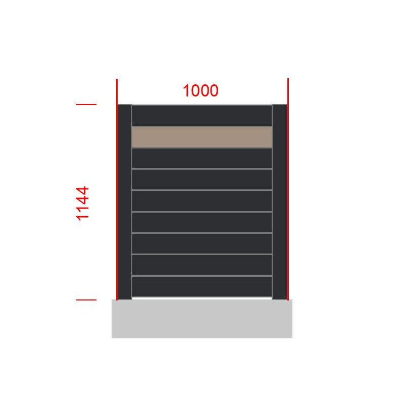 small-Elément de clôture L1000  x  H1144