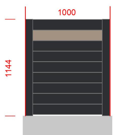 Elément de clôture L1000  x  H1144