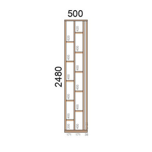 Claustra bois Modèle Ambiance L500xH2480