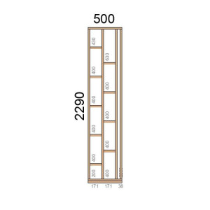 Claustra bois Modèle Ambiance L500xH2290