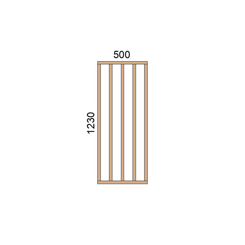 small-Claustra bois lames verticales L500xH1230