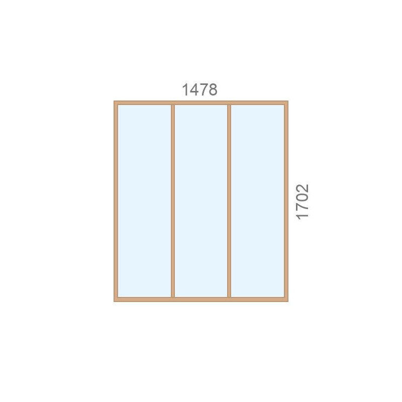 small-Verrière en bois L1478 x H1702
