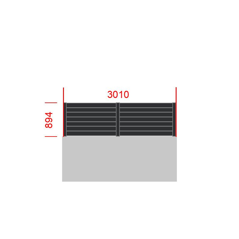small-Elément de clôture L3010  x  H894