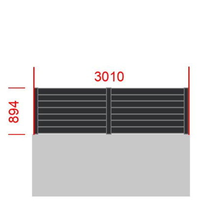 Elément de clôture L3010  x  H894