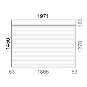 Volet roulant rénovation motorisé solaire radio A-OK L1865 x H1270