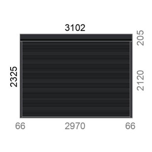 Volet roulant rénovation motorisé radio IO RS100 L2970 x H2120