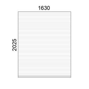 Tablier de volet roulant A39 L1630 x H2025 mm