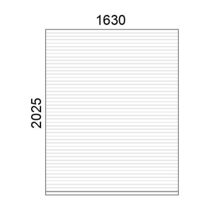 Tablier de volet roulant A39 L1630 x H2025 mm