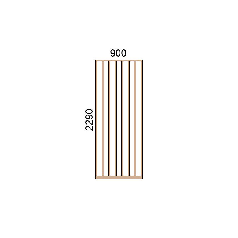 small-Claustra bois lames verticales L900xH2290